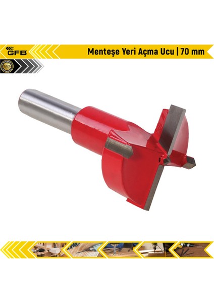 Menteşe Yeri Açma Ucu | 70 mm