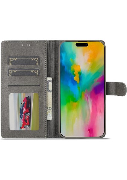 Tutucu Kart Yuvaları Cüzdan Buzağı Doku ile IPhone 16 Pro Max Için Kılıf (Yurt Dışından) modelleri