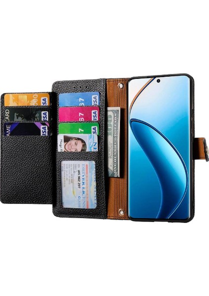 Realme 13 Cüzdan Darbeye Deri Kılıf Fermuar Aşk Için Flip Case (Yurt Dışından)