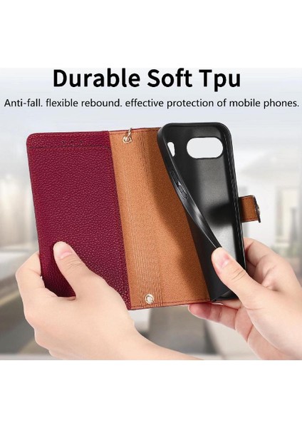 Oneplus Nord 4 Için Flip Case Darbeye Aşk Deri Kılıf Cüzdan Fermuar (Yurt Dışından)