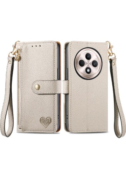 Oppo F27 Aşk Darbeye Dayanıklı Cüzdan Deri Kılıf Fermuar Için Flip Case (Yurt Dışından)