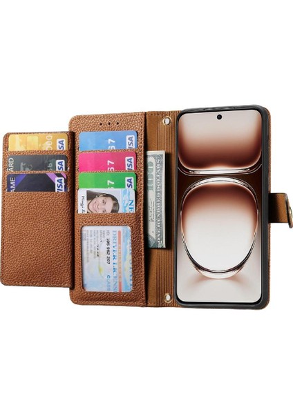 Oppo F27 Aşk Darbeye Dayanıklı Cüzdan Deri Kılıf Fermuar Için Flip Case (Yurt Dışından)