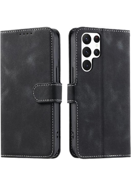 Samsung Galaxy S22 Ultra Pu Deri Manyetik Kickstand Kart Için Flip Case (Yurt Dışından) indirimleri