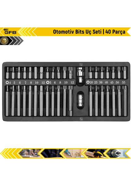 Otomotiv Bits Uç Seti | 40 Parça