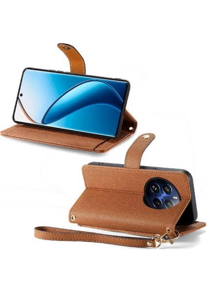 Realme 13 Cüzdan Darbeye Deri Kılıf Fermuar Aşk Için Flip Case (Yurt Dışından)