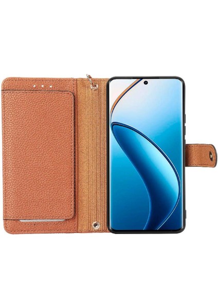 Realme 13 Cüzdan Darbeye Deri Kılıf Fermuar Aşk Için Flip Case (Yurt Dışından)