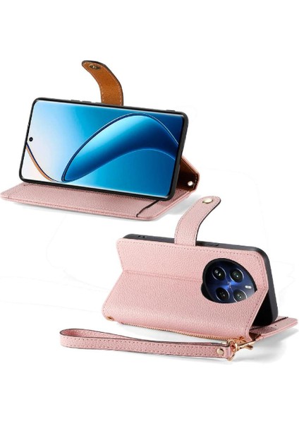 Realme 13 Cüzdan Darbeye Deri Kılıf Fermuar Aşk Için Flip Case (Yurt Dışından)