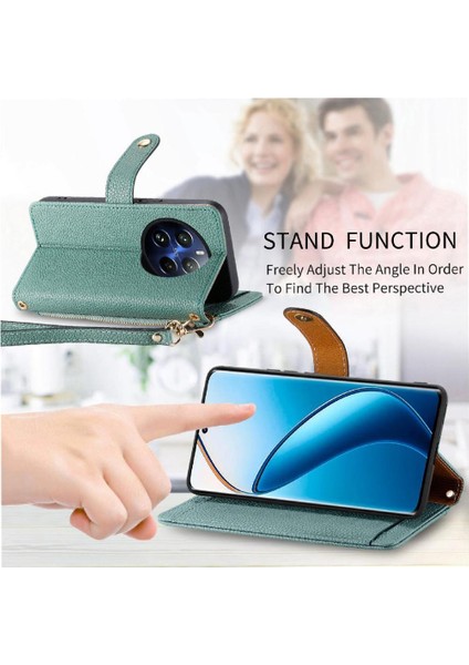 Realme 13 Cüzdan Darbeye Deri Kılıf Fermuar Aşk Için Flip Case (Yurt Dışından)