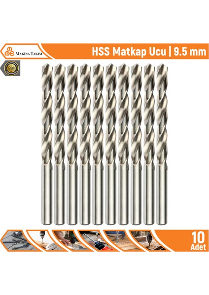 Hss Matkap Ucu | 9.5 mm | 10 Adet