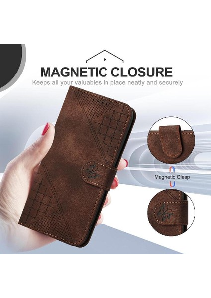 Ayrılabilir El Kayışı ile IPhone 13 Için Flip Case Kabartmalı Kelebek Yüksek (Yurt Dışından)