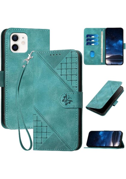 Ayrılabilir El Kayışı ile IPhone 11 Için Flip Case Kabartmalı Kelebek ve (Yurt Dışından)