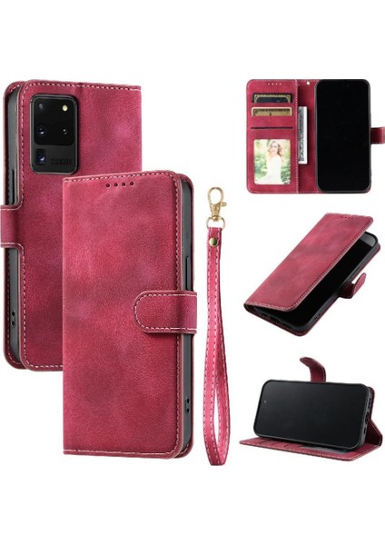 Samsung Galaxy S20 Ultra Pu Deri Manyetik Bilek Kayışı Için Flip Case (Yurt Dışından) fırsatları