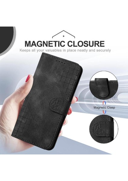 Ayrılabilir El Kayışı ile IPhone 13 Için Flip Case Kabartmalı Kelebek Yüksek (Yurt Dışından)