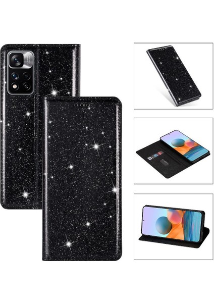 Glitter Flip Case Xiaomi Redmi Için Not 12S 4g Pu Deri Flip Case Kart (Yurt Dışından)