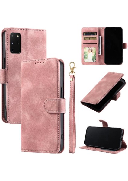 Samsung Galaxy S20 Artı Kickstand Bilek Kayışı Manyetik Pu Için Flip Case (Yurt Dışından)
