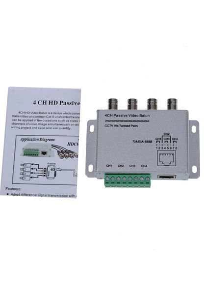 Alıcı-Verici-1 x Utp Pasif Balun; 1 x Manuel-Gösterildiği Gibi (Yurt Dışından)