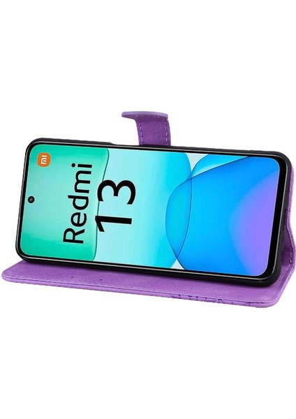 Xiaomi Poco M6 4g Için Flip Case Deri Cüzdan Kickstand Koruyucu Büyük (Yurt Dışından)