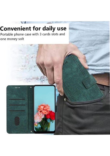 Xiaomi Poco M6 4g Kart Ekleme Cüzdan Pu Deri Için Flip Case (Yurt Dışından)