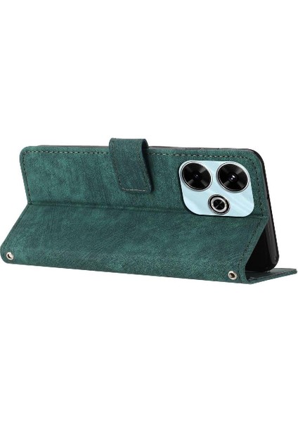 Xiaomi Poco M6 4g Kart Ekleme Cüzdan Pu Deri Için Flip Case (Yurt Dışından)