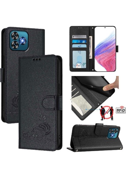 Oukitel C53 Kart Yuvası Tutucu Için Kılıf Kickstand Cüzdan Kapak Çevirin Kedi Rfıd (Yurt Dışından) indirimleri