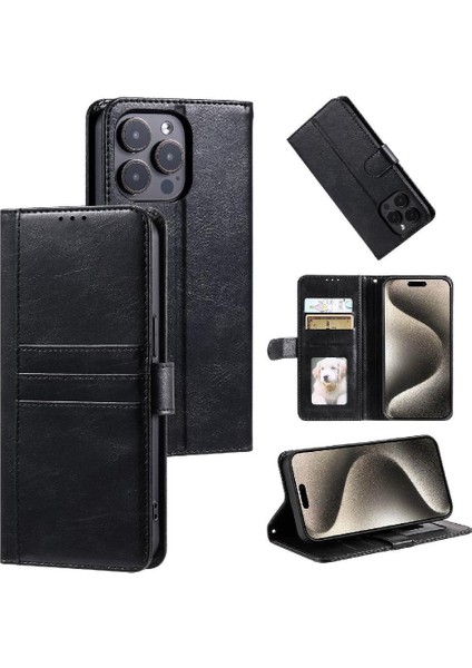 Xiaomi Poco M6 4g 6 Kart Yuvaları Için Flip Case Pu Deri Cüzdan Kickstand (Yurt Dışından)