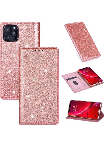 Glitter Flip Case IPhone 11 Flip Case Cüzdan Kart Tutucu Pu Deri (Yurt Dışından)