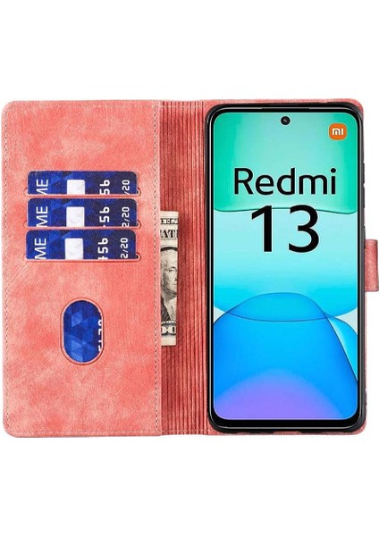 Xiaomi Poco M6 4g Için Flip Case Kabartmalı Sevimli Kedi Tutucu Kapak Cüzdan (Yurt Dışından)