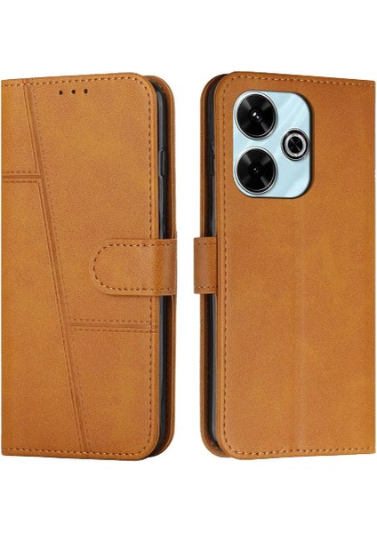 Xiaomi Poco M6 4g Yan Toka Için Flip Case Tam Koruma Kartı Pu (Yurt Dışından)