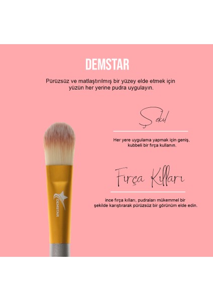 Professional Makeup Brush Champagne Maske Fırçası Makyaj Fırçası No:15