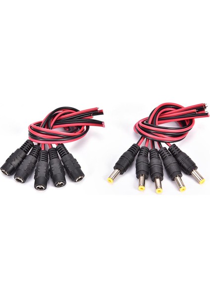 Adet 5.5x2.1mm Erkekdc Güç Soketi Jakı Fiş Konnektör Kablosu 12 V (Yurt Dışından)