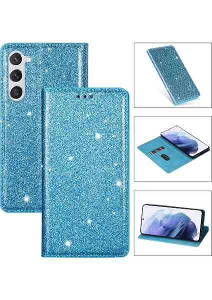 Samsung Galaxy S23 Artı Kart Tutucu Flip Case Cüzdan Için Glitter Flip Case (Yurt Dışından)
