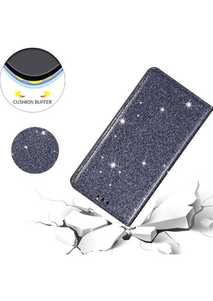 Samsung Galaxy S21 Için Glitter Flip Case Ultra 5g Flip Case Cüzdan Pu (Yurt Dışından)