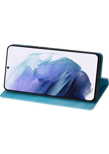 Samsung Galaxy S22 Artı 5g Manyetik Kapatma Kartı Pu Için Glitter Flip Case (Yurt Dışından)