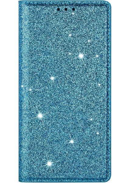 Samsung Galaxy S22 Artı 5g Manyetik Kapatma Kartı Pu Için Glitter Flip Case (Yurt Dışından)