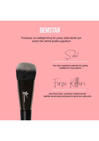 Professional Makeup Brush Soft Hair Serisi Kabuki Fondöten Makyaj Fırçası No:26