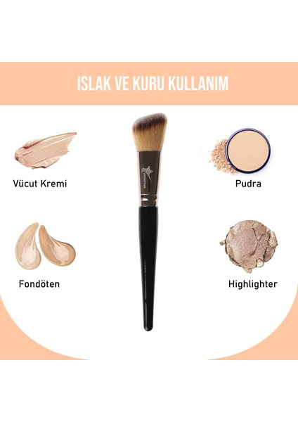 Professinal Makeup Brush High End Serisi Yüksek Tutuş Açılı Allık Makyaj Fırçası No:4