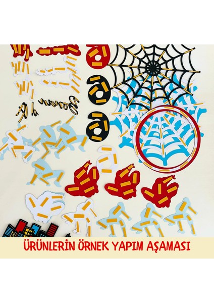 Dinozor Temalı Erkek Çocuk Doğum Günü Isme Özel 3 Boyutlu Çubuklu Pasta Parti Süsü Seti