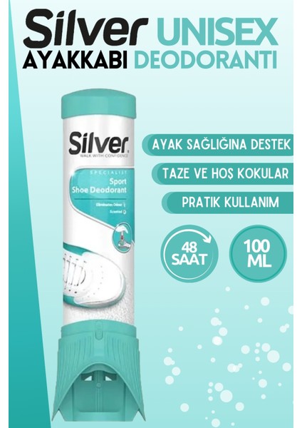 2 Adet  Ayakkabı Koku Giderici Deodorant 100 ml + Su Itici Önleyici Sprey 300 ml