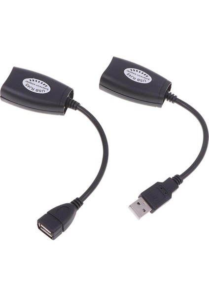 Tek RJ45 Ethernet CAT5E 6 Kablo Üzerinden USB Utp Genişletme Adaptörü 150FT'E Kadar (Yurt Dışından)