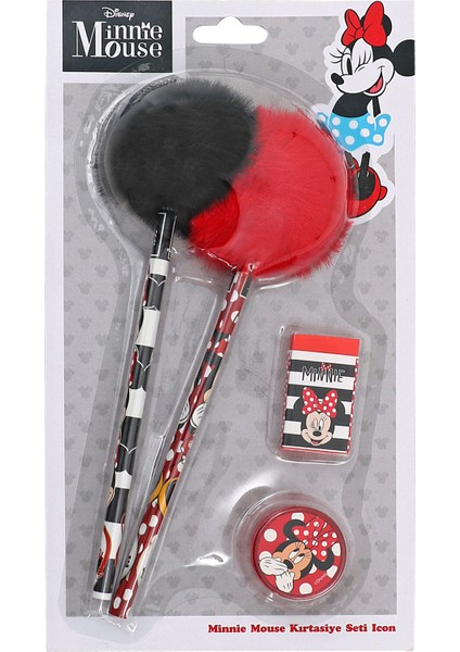 Minnie Mouse Kırtasiye Seti 4 Parça (Ponponlu Kalemli) Icon