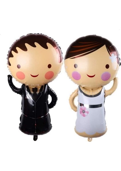 Shape Damatlık ve Gelinlik Şekilli Folyo Balon 86 x 45 cm 2 Adet Bride