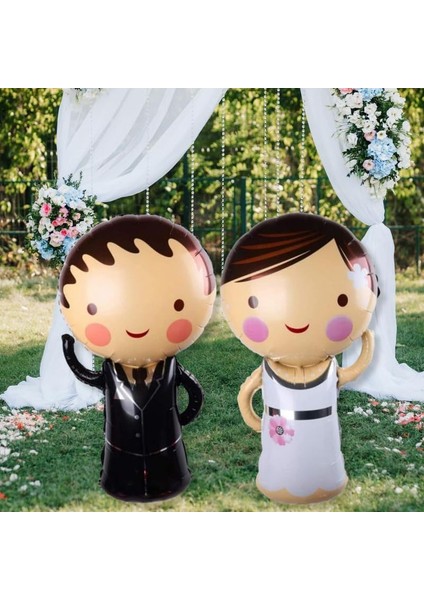 Shape Damatlık ve Gelinlik Şekilli Folyo Balon 86 x 45 cm 2 Adet Bride fiyatları
