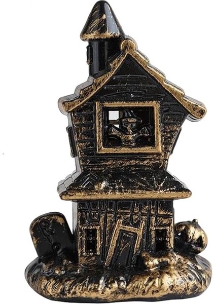 2 Adet LED Işıklı Plastik Korku Evi Halloween Dekoru Eskitme Altın ve Gümüş Renk 10X7 cm modelleri