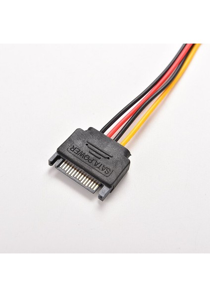 8 Inç Erkek - Dişi 15 Pin 15P Sata Güç Uzatma Kablosu (Yurt Dışından)