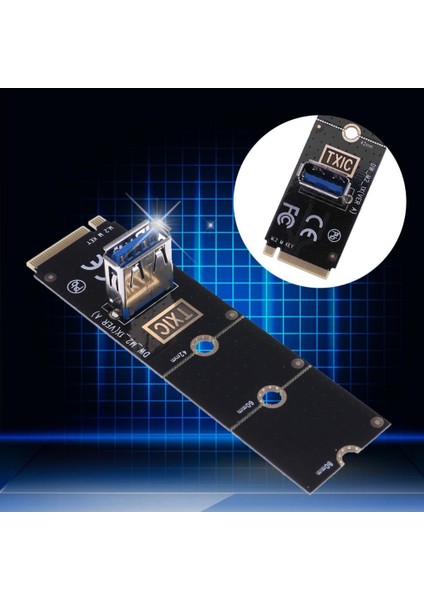 Ngff M.2 - Usb3.0 Dönüştürücü Adaptör Grafik Kartı Genişletme Kartı M.2 Ngff - Pcı-E X16 Yuvası Transfer Kartı Madencilik M2 Yükseltici Kart (Yurt Dışından)