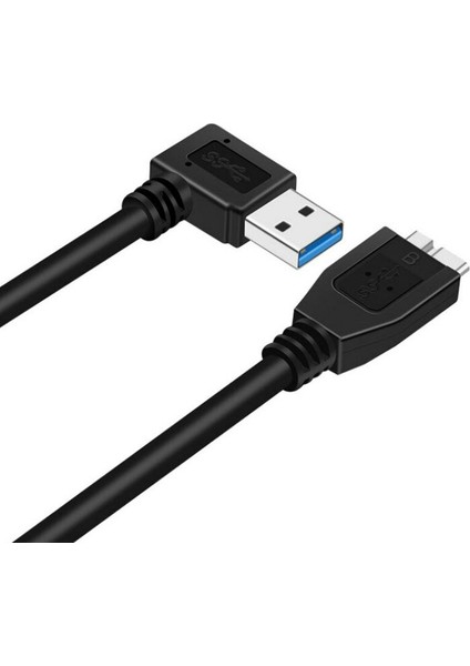 Great-Q 90 Derece Sağ Açılı USB 3.0 Tip A Erkek - Mikro B Erkek Kablo 30CM Kablo (Yurt Dışından) modelleri