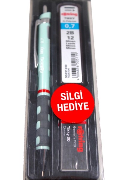 Rotrıng Opal Mavi Tıkky 0.7mm Kalem+Min+Silgi Set