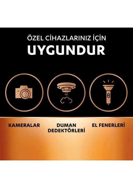 DURACELL CR123 (2’li Paket) yüksek güçlü lityum pil 3V (CR123A / CR17345)