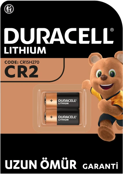 DURACELL CR2 (2’li Paket) yüksek güçlü lityum pil 3V (CR15H270)