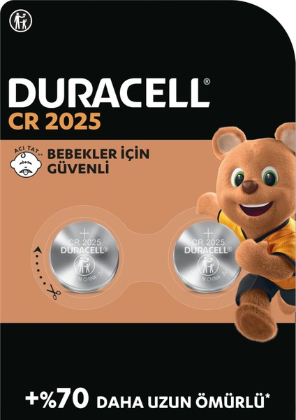 DURACELL 2025 (2’li Paket) Lityum Düğme Piller 3V